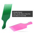 thumbnail image 4 of Peine para púas de pelo, púas de puño para cabello afro, púas afro de plástico de 6,5 pulgadas para mujeres y hombres, púas para levantar el cabello para cabello rizado, juego de a, 4 of 5