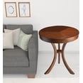 thumbnail image 2 of HomeRoots 488987 26 x 24 x 24 in. Medium Brown Manufactured Wood Round End Table, 2 of 3