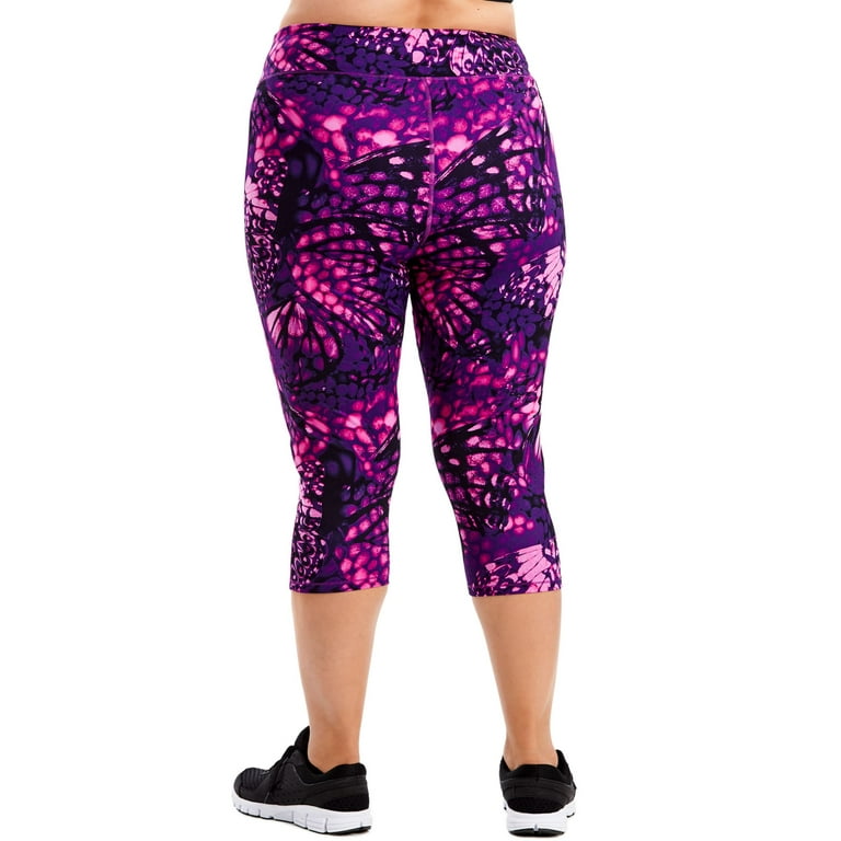 JMS by Hanes Women's Plus Size Active Wicking Workout Capri Leggings