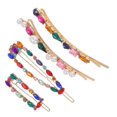 thumbnail image 4 of Here's a polished and professional product description based on your input:\n\n \n\n**4PCS Stylish Rhinestone Hair Clips – Colorful Bang Hairpins for, 4 of 5