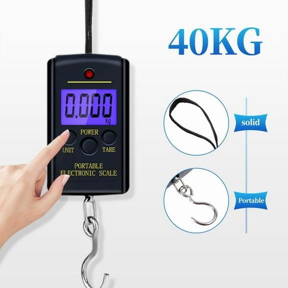 40kg x 10g Portable Mini Electronic Digital Scale Hanging Fishing Luggage Pocket Weight Balance Steelyard  20%off