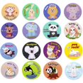 thumbnail image 1 of 1000 Pcs Autocollants Animaux pour Enfants, Autocollants Motivationnels Mignons pour Enfants Enseignants Classe École, 16 Designs Autocollants de Récompense (1 Pouce / 2 Rouleaux), 1 of 5