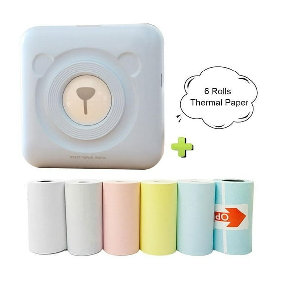 Mini Magic Wireless Photo Printer 6 FREE Thermal Rolls