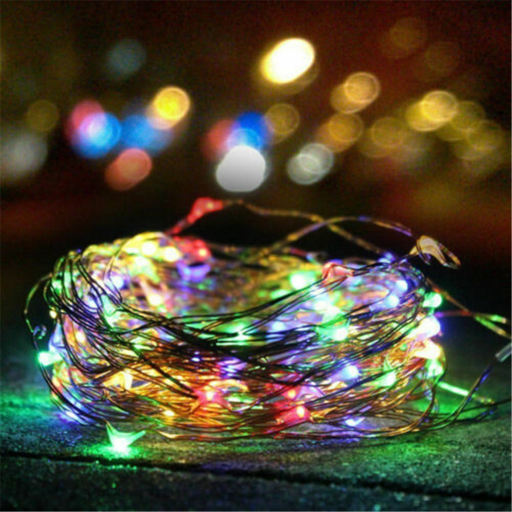 Outdoor Solar String Lights Waterproof 10m 100 Led Copper Wire Light