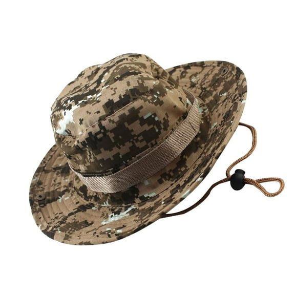 COSMOBETTY 1Pcs Flat Bucket Shape Boonie Hats 60 Cotton 40 Polyester Sun Protection Men Women Hiking Camping