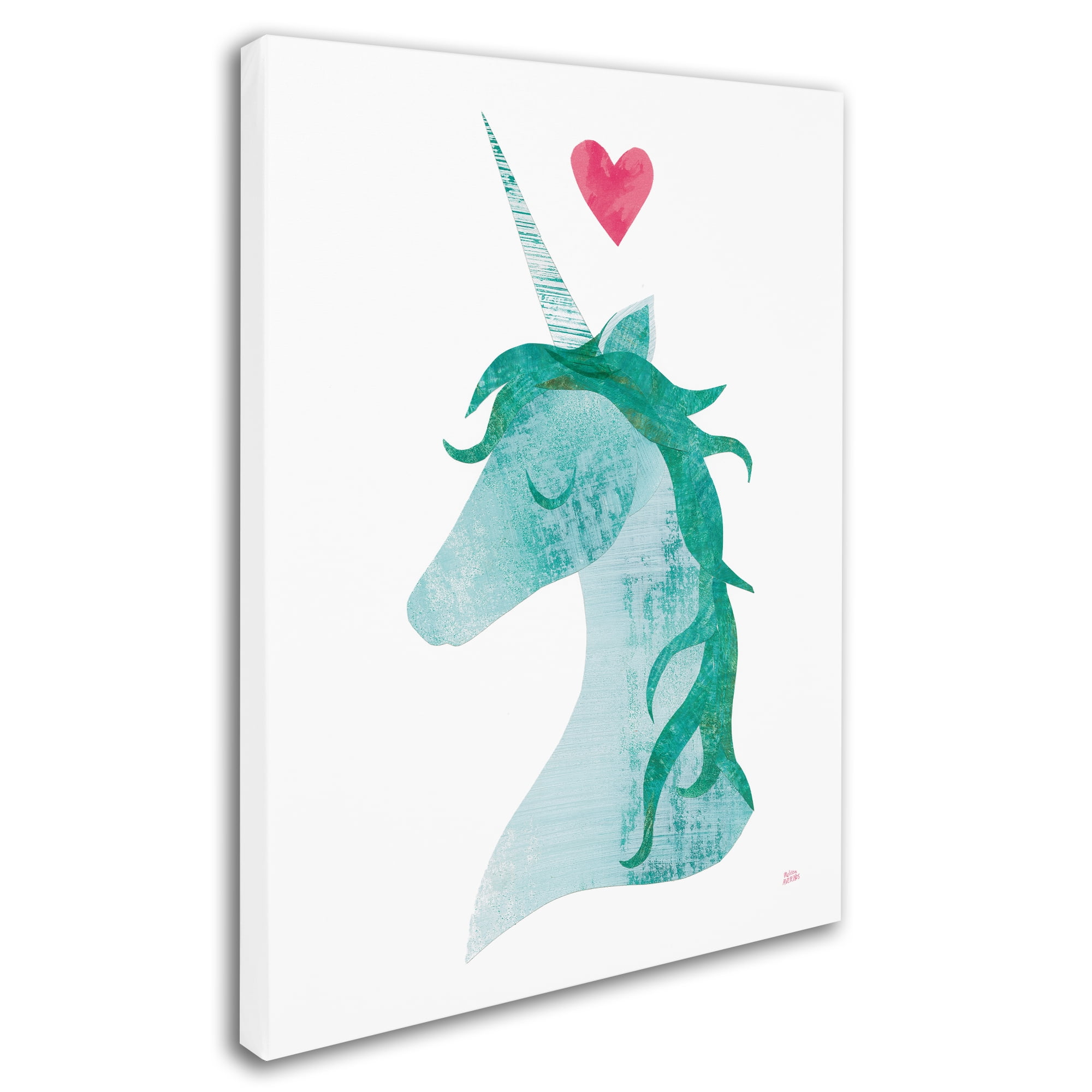 Trademark Fine Art 'Unicorn Magic II Heart' Canvas Art by Melissa Averinos