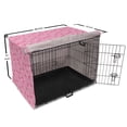 thumbnail image 6 of Romantic Dog Crate Cover, Print of Heart Candies Celebrating Romance Girls Love Vintage Teenage Style, Easy to Use Pet Kennel Cover Small Dogs Puppies Kittens, 7 Sizes, Pink and Magenta, by Ambesonne, 6 of 6