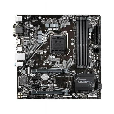 Gigabyte B460M DS3H V2 - 1.0 - motherboard - micro ATX - LGA1200 Socket - B460 Chipset - USB 3.2 Gen 1 - Gigabit LAN - onboard graphics (CPU required) - HD Audio (8-channel)