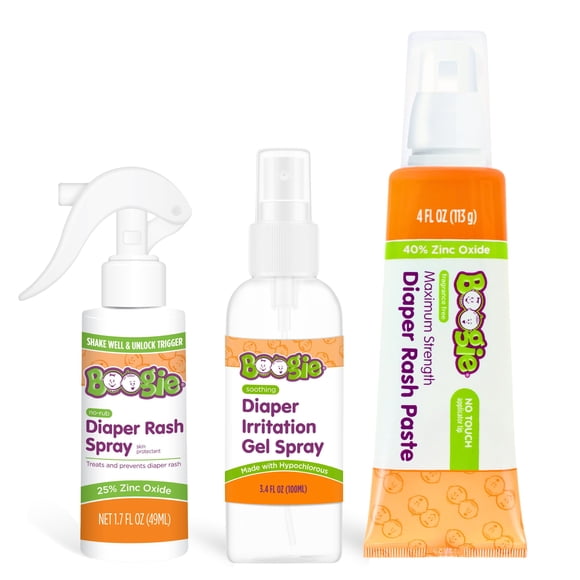 Kit Boogie para la dermatitis del pañal: spray, pasta y gel, set de 3