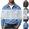 thumbnail image 2 of Cotton Quarter Zip Sweatshirt for Men Ghalytn Collared Long Sleeve Pullover - Casual Solid Top, 2 of 7