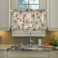 thumbnail image 5 of Coolnut Daisy Kitchen Curtains 2 Panels, UV Protected Tier Curtains Half Window Curtains Kitchen Tiers for Guest Room Bathroom Sink Laundry Room Basement,36 x 27 Inch, 5 of 6