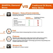 Sharpal 156N Dual-Grit Diamond Sharpening Stone Whetstone, Coarse 325 / Extra Fine 1200, Non-Slip Base & Angle Guide