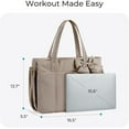 thumbnail image 5 of Crush Bow Tote Bag For Women - Lightweight Puffy Shoulder Bag W/ Bow Detail | Water-Resistant Handbag For Work, Travel & Beach, 5 of 8