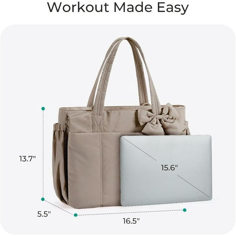 Crush Bow Tote Bag For Women - Lightweight Puffy Shoulder