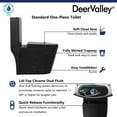 thumbnail image 4 of Ace 1-Piece 0.8/1.28 GPF Dual Flush Elongated Toilet in Black, Seat Included, 4 of 16