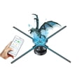 thumbnail image 1 of Ventilador con holograma 3D Missyou de 27,5 pulgadas con mando a distancia, Bluetooth y WiFi, 1 of 9