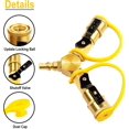 thumbnail image 4 of 1/4" RV Propane Quick Connect Y Splitter Adapter with Shutoff Valve for RV Trailer and Quick Connect Propane Hose Connect to Motorhome Tabletop Grill, 2 Way 1/4 inch Quick Disconnect Kit, 4 of 7