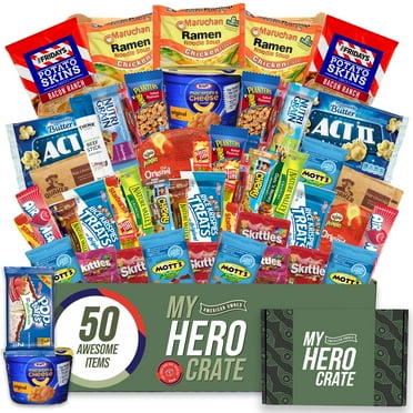 Fun Flavors Box College Freshman Survival Kit Snack Care Package (28 ...