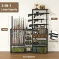 thumbnail image 2 of Large Gun Rack with Floor Rifle Racks Pistol Rack Drawers for Indoor Gun Displaying and Accessory Storage, 2 of 6