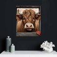 thumbnail image 4 of COMIO  Highland Cow Wall Decor, Farmhouse Wall Art Canvas Print Pictures of Brown Cow Artwork for Gift Hanging in Bathroom, Dining Room, Kitchen, Office, Living Room, Bedroom, 4 of 4