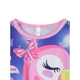 thumbnail image 4 of WIBACKER Girls Nightgowns Pajamas Dress 3D Printed Flutter Sleeve Sleepwear Princess Nightdress for 3-12 Years, 4 of 7