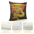thumbnail image 4 of Orinice Dragon Art Emperor Huizong of Song Cloisonnism Graphic Decorative Pillow Cover for Home Couch Living Room Sofa Square Pillow Case 1PC 20x20in, 4 of 5