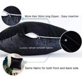 thumbnail image 3 of Fundas de almohada lumbar decorativas negras, fundas de almohada de terciopelo, fundas de almohada para sofá, 12 x 20 pulgadas, juego de 2-18 x 18 pulgadas, juego de 2 negro, 3 of 5