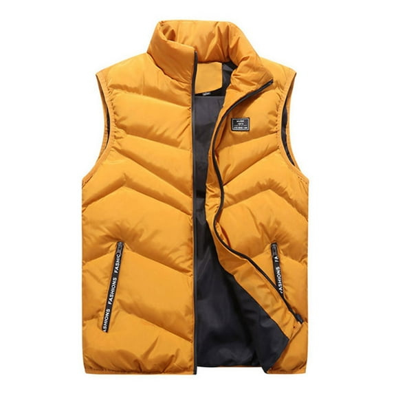 JINMGG Mens Shirts Clearance,Men Autumn Winter Fashion Stand Collar Pure Color Waistcoat Vest Jacket Top Coat