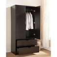 thumbnail image 7 of Benzara A Lavish Fabulous White Finish Two Door Wardrobe Metal With Two Drawers., 7 of 7