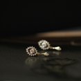 thumbnail image 3 of Pendientes Heldig chapados en plata S925 circonitas brillantes estilo retro, 3 of 4