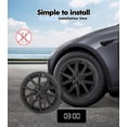 thumbnail image 4 of Set of 4 Wheel Covers Hubcaps Sport Style For 2017-2024 Tesla 3 18 inch Wheel Except Highland, 4 of 7