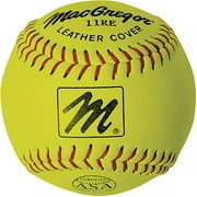 MacGregor X44RE 11" Slow-Pitch Softball, Yellow by Generic