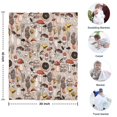 thumbnail image 4 of Brown Mushroom Line Light Pattern Blanket,Comfortable Soft Lamb Wool Throw Blanket,All Season,Warm Lightweight Blankets for Sofa Bed Couch Living Room Chair,30"x40", 4 of 4