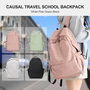 School Backpack Womens, Causal Travel School Bags 15.6 Inch Laptop Backpack for Student Lightweight Rucksack Water Resistant Bookbag College Men Work Daypack Pink