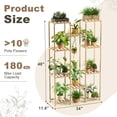 thumbnail image 5 of FOUKUS Plant Stand Indoor Plant Shelf Grow Light: Tall Wooden Plant Stand Indoor Holds 10+ Plants, Tiered Plant Rack with Timer Dimming Light for Indoor Garden Home Decor Living Room, 5 of 6