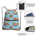 thumbnail image 3 of Rocae Turtles And Corals for Drawstring zipper Backpack Gym Backpack Bag for Men and Women, 3 of 6