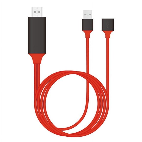 HDMI Cable TV Android Phones to HDMI Adapter Full HD 1080P USB Converter Cable(White)