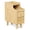 Yellow, variant on Gymax Narrow Nightstand Solid Wood End Table w/ Pull-out Tray & 2 Storage Drawers Natural