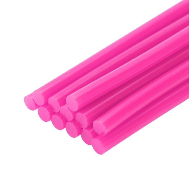 Bargains Únicos Barras de Pegamento Termofusible Duraderas 7x100mm Barras de Pegamento para Reparación de Abolladuras EVA (Juego de 12) Rosa
