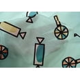 thumbnail image 4 of oneOone Cotton Silk Arctic Blue Fabric Candy Stick Kids Dress Material Fabric Print Fabric By The Yard 42 Inch Wide, 4 of 4