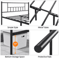 thumbnail image 3 of Yaheetech Basic Metal Platform Bed with Headboard and Footboard, Queen, Black, 3 of 9
