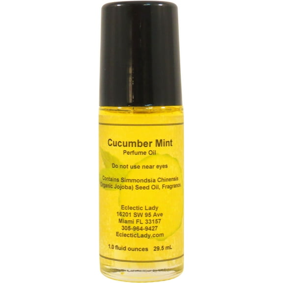 Cucumber Mint Perfume Oil, 1.0 Oz Portable Roll-On Fragrance