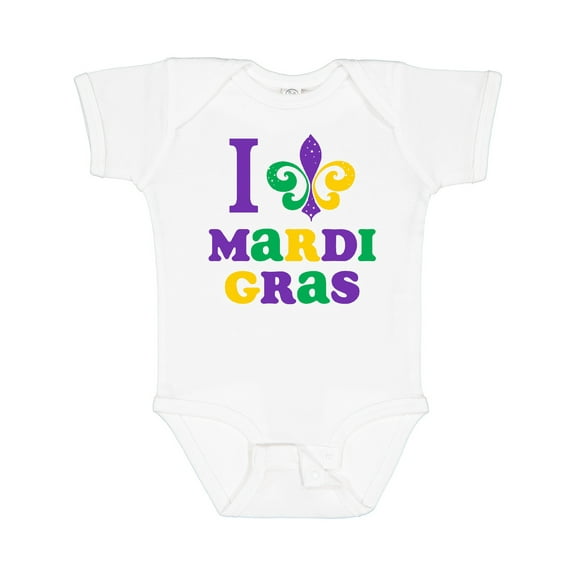 Inktastic I Love Mardi Gras Boys or Girls Baby Bodysuit