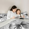 thumbnail image 5 of jejeloiu Kawaii Cartoon Bowtie Twin Comforter Sets,Gray Bow Bedding Set For Girl Kids Reversible 2-Piece, 5 of 8