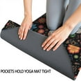 thumbnail image 3 of Black Flower Skull Pattern Hot Yoga Mat Towel Non Slip for Hot Yoga - Quick-Drying Yoga Mat Cover with 4 Corner Pockets with Travel Bag - Hot Yoga Towel Non Slip Grip Moisture Wicking Sweat 70"x26", 3 of 6
