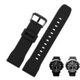 thumbnail image 2 of Correa de reloj de caucho negra de 24 mm para Casio PRG-600/600Y PRG-650/650Y Wachband PRW-6600 GA 2000 Uhrenarmband Pulsera impermeable, 2 of 5