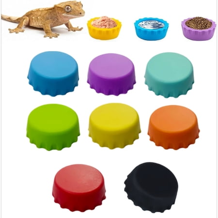 Gecko Feeding Cups 8 Pack Reptile Dish Water Bowl for Hermit Crab, Tarantula