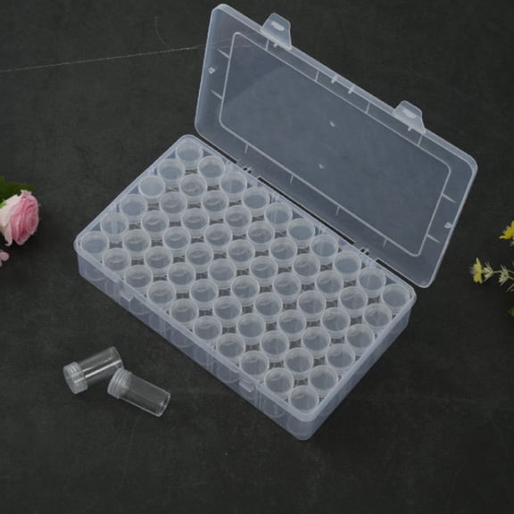ELAYARD 1Set Clear Craft Storage Box with Grid for Small Beads and Hardware Organizer