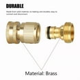 thumbnail image 5 of Garden Hose Quick Connector Brass 3/4" Ght Thread Water Hose Fittings Adapters, 5 of 6