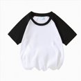 thumbnail image 4 of TOWED22 Boys Short Sleeve T Shirts Kids Summer Crewneck Solid Color/Graphic Print Tops Fashion Tees 5-14 Years(Black,5-6 Y), 4 of 8